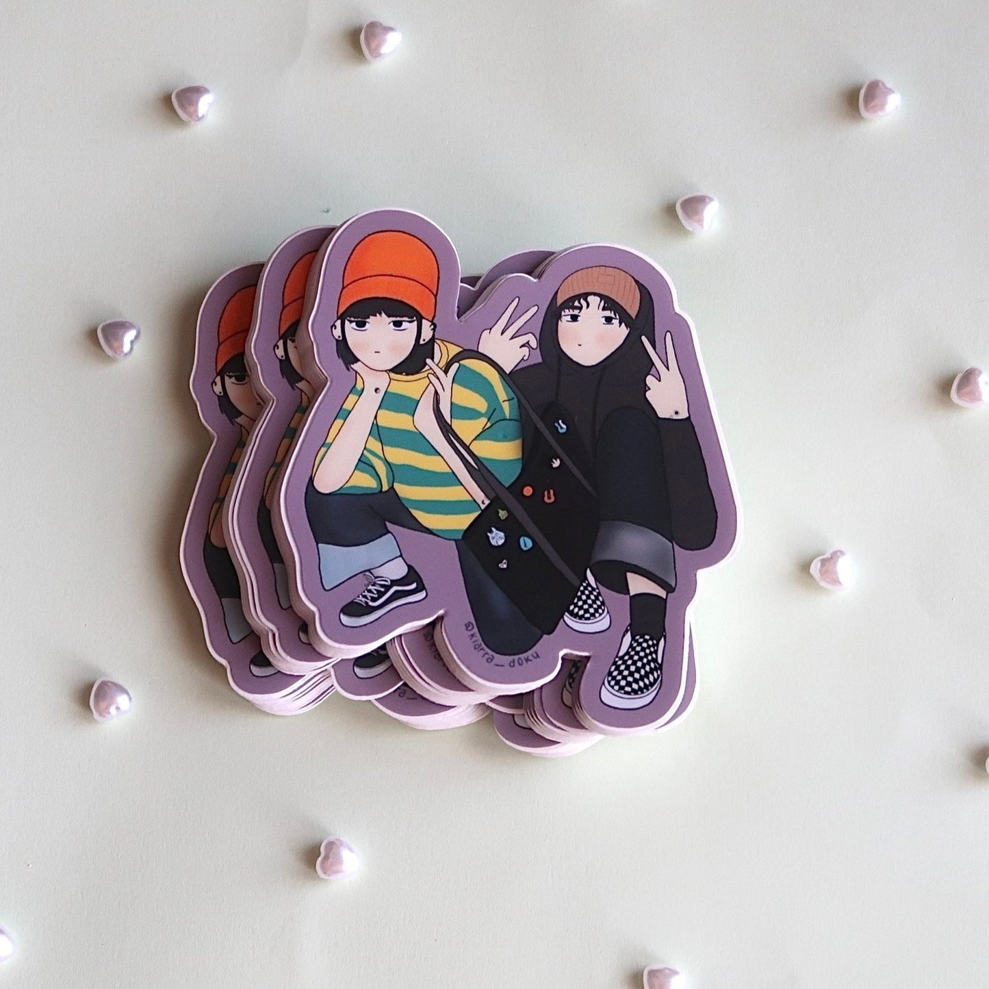 beanie duo sticker